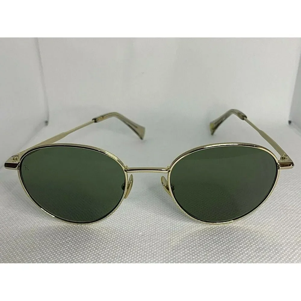 Raen Andreas Light Gold round Unisex Aviator sunglasses